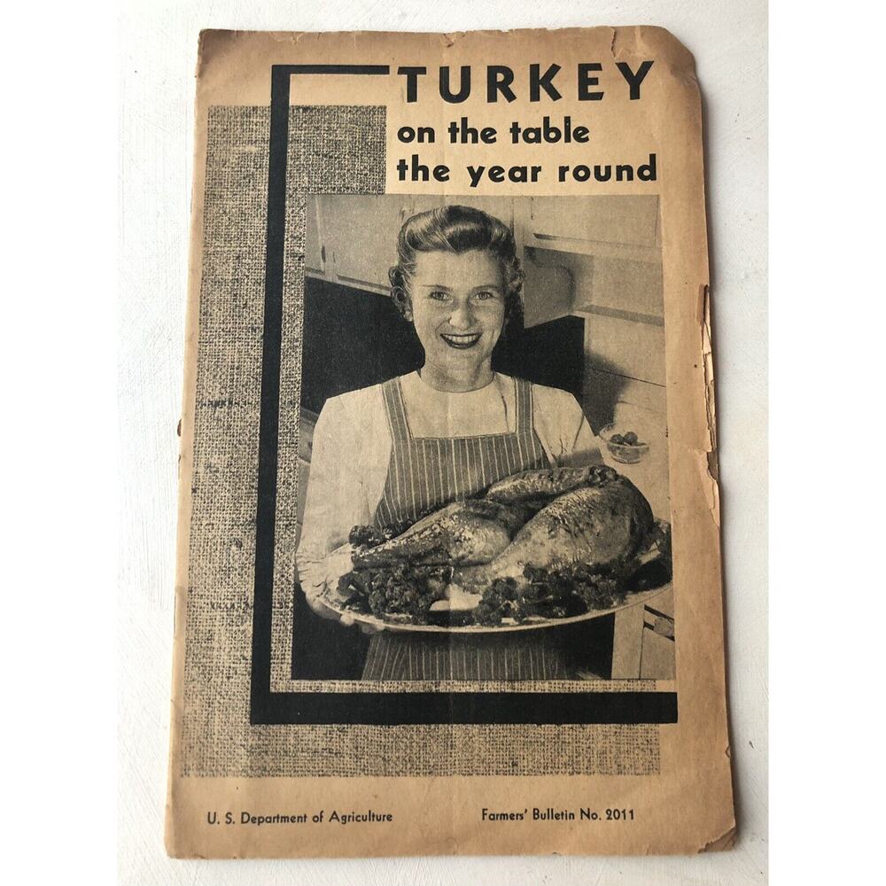 Vintage 1950 Thanksgiving USDA Turkey Cooking Recipe Farmers Bulletin Booklet